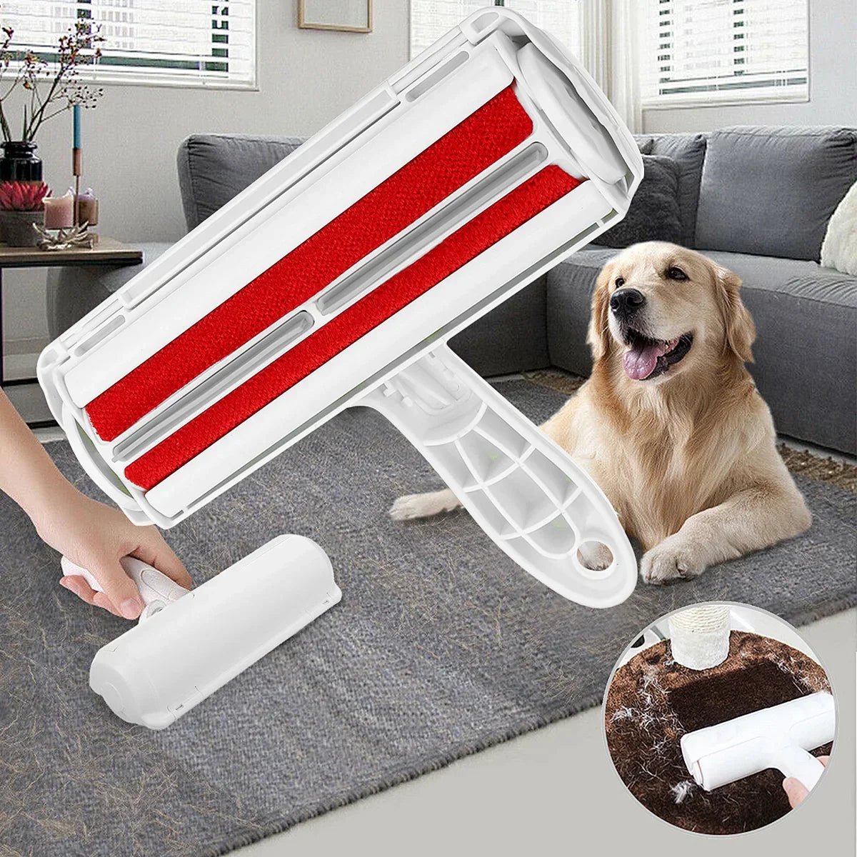 HairBuster Roller™ - Wiederverwendbarer Haustierhaarfänger für Stoffe (Sofa, Teppich, Auto) - wunderfriend